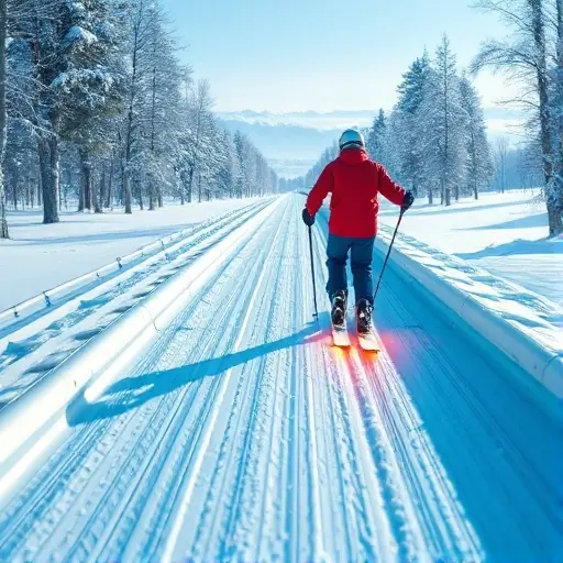 Мягкие полозья и встроенная амортизация для безопасной лыжной игры на улице